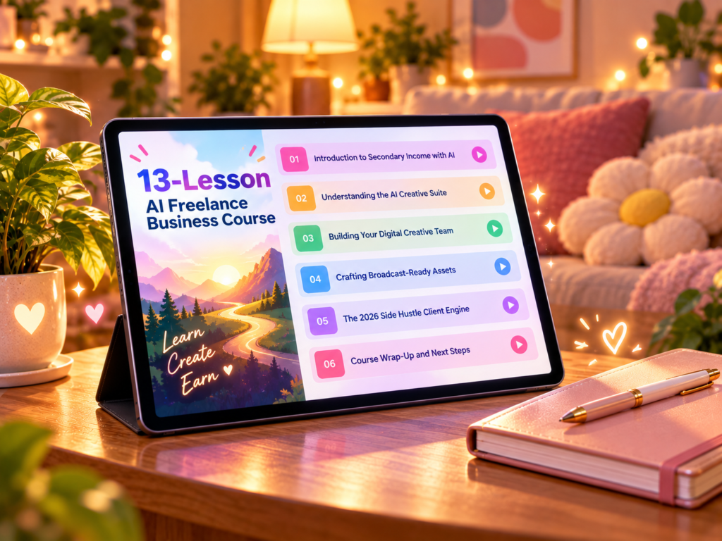 13-lesson AI freelance business course roadmap from Zyvo Edge University