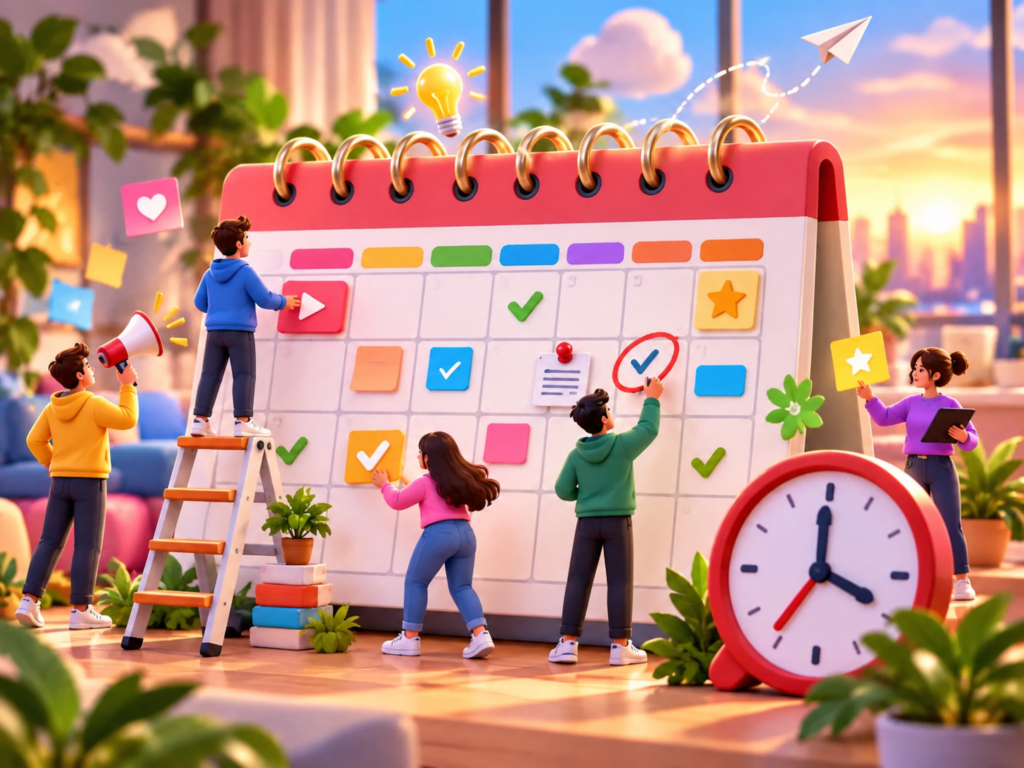 VidRankr cross-platform content scheduler managing YouTube TikTok Instagram and Facebook posts