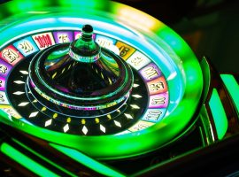 Colorful Neon Illuminated Roulette Casino