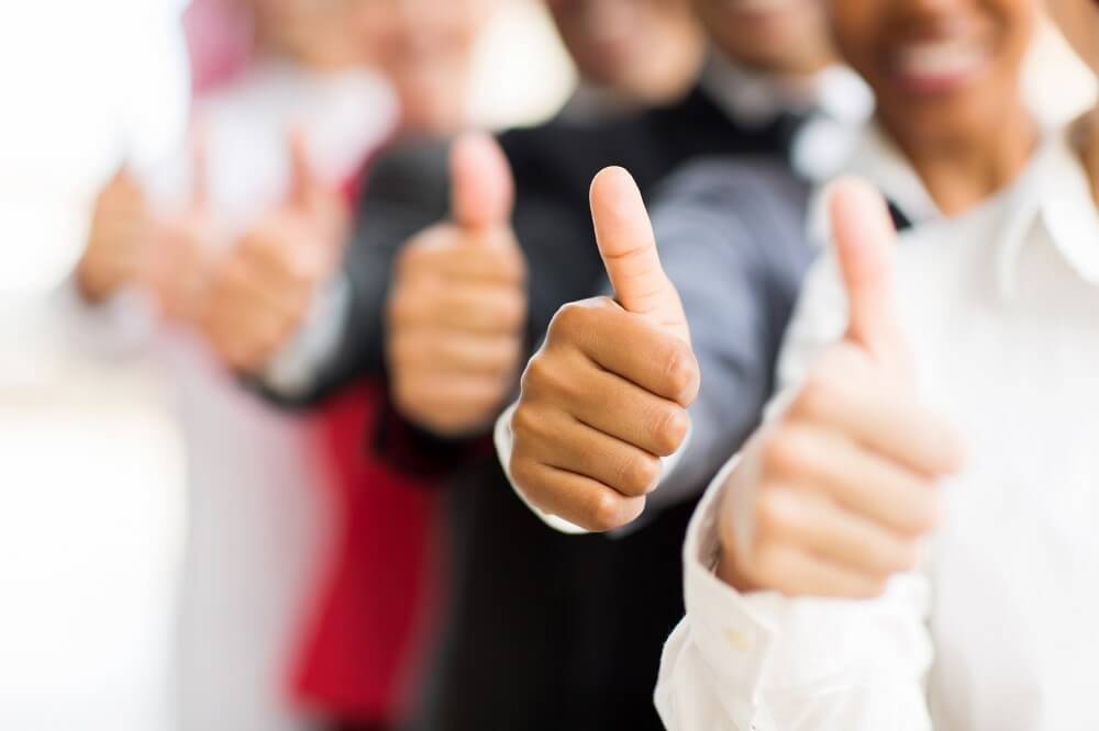 people showing thumbs up